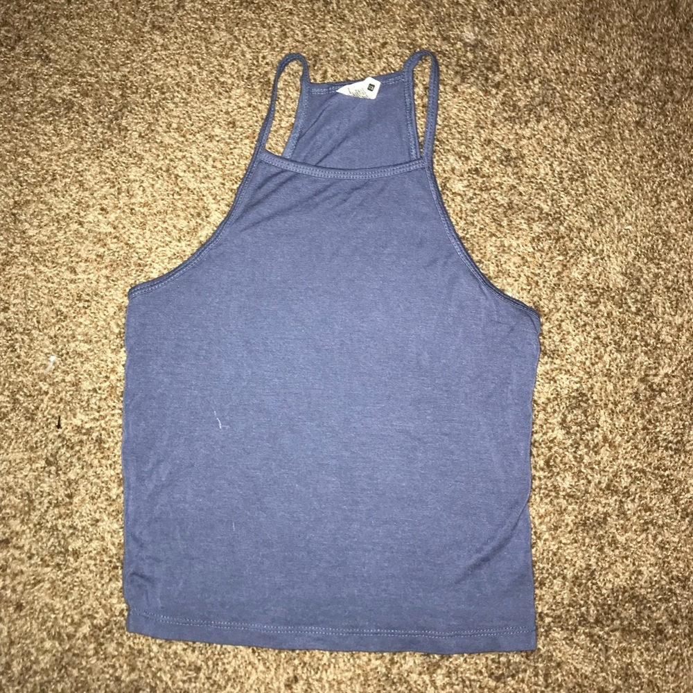 Blue halter top
